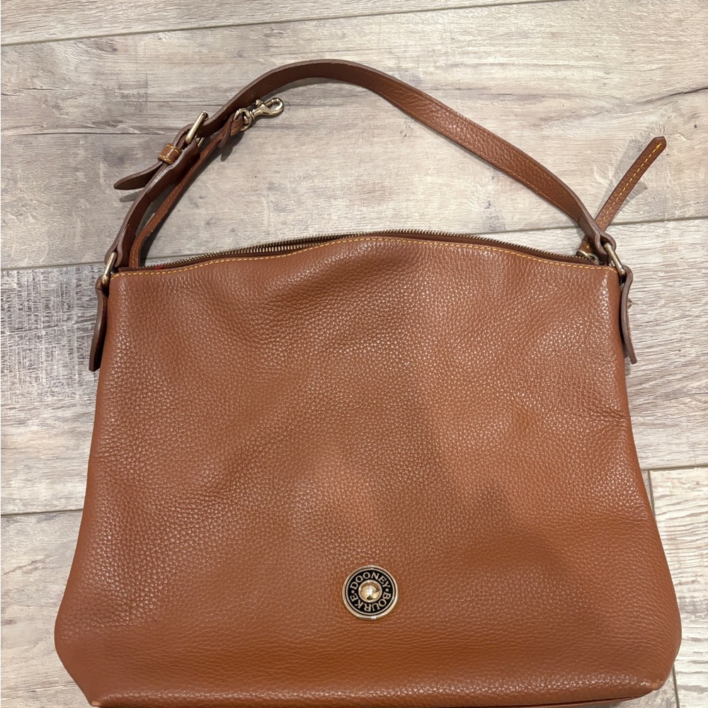 Dooney & Bourke Large pebble grain leather slouch hobo handbag